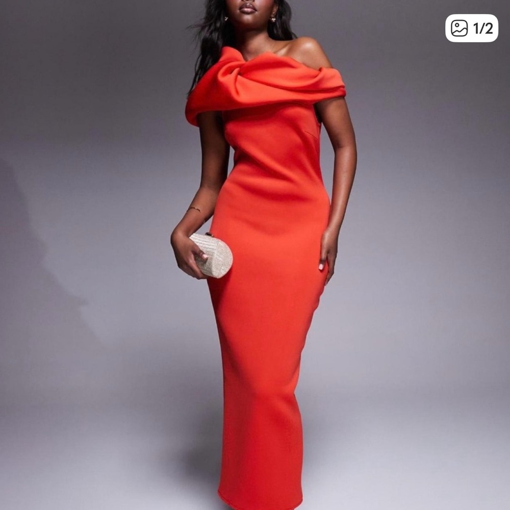 ASOS One Shoulder Red Dress